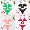 Miyouj Sexy Bandeau Bikini Bandage Swimwear Women Solid Swimwear Bathing Suits Rings Bikini Set Hollow Out Biquini Swimwear LJ200825