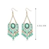 Bengelen kroonluchter handgemaakte tassel kunstmatige bohemian oorbellen stijlvolle zoete stijl lange druppel earring rhinestone brincos oorbellen1