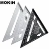 7 ''알루미늄 합금 삼각형 눈금자 각도 획기적 인 조각 스피드 스퀘어 측정 통치자 빌딩 프로 싱 도구 201116