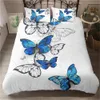 Homesky Glowing Butterflies Bedding Sets 3D luxury Colorful Duvet Cover Bedding Set Flying Butterfly Bed linen Bedclothes LJ201127
