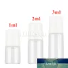 50 pçs / lote 1ml 2ml 3ml Rolo de vidro claro em óleos essenciais garrafa doterra contêiner perfume frascos de aromaterapia com bola de rolo