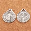 Medalla de San Benito Charms Cross Smqlivb Charm Beads Catholic Memorabilia 18.3x21.7mm Antique Silver Pendants Jewelry DIY L496 36pcs/lot