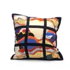 Sublimation blank pillow case black grid woven Polyester pillow cover heat transfer throw sofa pillowcases Z11