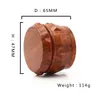 Best selling new wood grain smoke grinder 63mm bionic wood grain resin drum smoke grinder smoking accessories wholesale