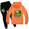 Plants Vs Zombies Toddler Fall Clothes Boys Cotton Girls Tops and Pants Sets Boutique Children Clothing Trainingspak Kinderen 20113749850