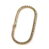 Kubanische Gliederkette aus Edelstahl, Gold, Silber, Herren-Halsketten, Hip-Hop-Schmuck, 8 10 12 mm2396