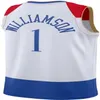 Ja 12 Morant Zion 1 Williamson 9 RJ Barrett 남자 농구 유니폼 Mens Jersey Stitched 2022 75th Jersey