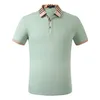 Summer Men POLO T-Shirts Cotton Shirts Solid Color Short Sleeve Tops Slim Breathable Men's streetwear Male Tees US SIZE M-- 3XL 8S