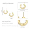 Hoop & Huggie Wild&Free Small Open Earrings For Women Girl C Shape Irregular Bamboo Tiny Hoops Earring Stainless Steel Jewelry1