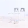 Botella de loción de plástico transparente de 30ML Envase de emulsión vacío Tapa de rosca plateada Líquido cosmético de maquillaje