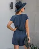Casual scollo a V Pagliaccetto da donna tuta tuta pizzo sexy combinaison femme vestement femme elegante salto vestito tuta moda ropa mujer t200704