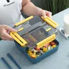 Japanese style bento box for kids Portable Outdoor Picnic lunch box Leak-Proof food container storage Student Breakfast Boxes 201029