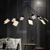 Nordic creative personality LED chandelier light guide plate hotel living room study bedroom dining room chandelier lighting