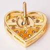 14 mm szerokość w kształcie serca złoty kolor koloru dla mężczyzn Kobiety Pełna sześcienna cyrkonowa śruba back moda biżuterii biżuterii Prezent 2291395