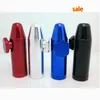 Tubi di fumo All'ingrosso Alluminio Metallo Snuff Snorter Pipe Shisha Narghilè Grinder Regalo Laminatoio Carta Vetro Bong Vaporizzatore Box1