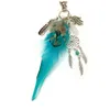 Mode opal sten naturlig för kvinnor metall nyckelringar väska charm mode boho smycken fjäder nyckelring