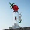 Ny Heady Glas Bongs Fruktformad Hookahs Duschhuvud PERC Vattenrör DAB Oljeplattformar Peach Ananasfrukt inuti 14.5mm Kvinna med skål DHL20092