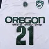 2020 New Oregon Ducks College Basketball Jersey NCAA 21 Bol Blanc Toute cousue et broderie Hommes Taille de la jeunesse