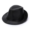 Chapeau homme hiver cuir Fedora cuir de vache Trilby doublure chaude largeur moyenne Gorra Hombre Cortex doux hommes Fashion261D