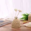 Japanese Style Hand-woven Glass Aroma Vase Small Diameter Dried Flowers Dining Table Decoration Plant Pots Decorative 211222