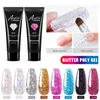 Glitter Nail Extenion Gel 15ml Nail Acrylic Hard Gel Crystal Glue Nail Polish Builder Tips Enhancement Quick Extension Manicure