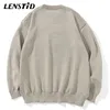 Herentruien Lenstid Men Hip Hop gebreide jumper Angel Lightning Gedrukte streetwear Harajuku Herfst Oversize Hipster Casual pullovers 221007