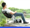 Chaise de pêche en alliage d'aluminium Super Stable pliante Camp/chaises de pêche avec sac à dos dossier réglable jambes tige porte-appât