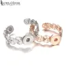 Pulsera de Metal intercambiable de oro 152 para mujer, pulsera con dijes de botón a presión de jengibre de 18mm, brazaletes para mujer, joyería Gift8286852