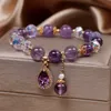 Amethyst Bracelet Ladies Exquisite Zircon Love Pendant Bead Bracelet Gift Bracelet Jewelry CX220302
