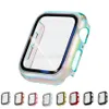 Custodia protettiva per schermo per Apple Watch Band 49mm 45mm 44mm 41mm 40mm 42mm 38mm Custodia per placcatura in vetro temperato HD Iwatch Series SE / 6/5/4/3