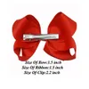 30 Pcs/lot 3.5" Boutique Solid Hair Bows With Clip For Girls Kids Grosgrain Ribbon Hairclips Handmade Hairpins Hair Accessories LJ201226