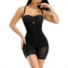 Plus Size Women Full Body Shapewear Underbust Slimming Mid Cox Shaper Tummy Controle Sem costura pós-parto pós-parto cintura de corpo 201222