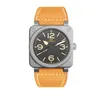 Mode Läder Man Klocka 42mm Lyx Casual Style Quartz Clock Reloje de Marca Business Simple Wristwatch