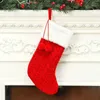 Strickwolle Weihnachtsgeschenke Strumpf Weihnachtsbaum Ornament Santa Candy Geschenktüte Gestrickte Socken Prop Socken Party Dekoration Anhänger Dekorationen