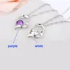 Simple Cute Love Heart Pendant Necklace For Women Lady Fashion Jewelry Quality Austrian Crystal Diamonds Necklaces Silver Chokers Girls Gifts