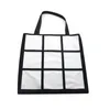 Neuf boîtes Sublimation Handbad Totes DIY Sac de transfert de chaleur thermique Sacs à main simples deux côtés Packs de livres de rangement imprimables Noël 5372239