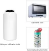 US Stock Sublimation Blanks Kids Tumbler Biberon Gobelets Sippy 12 OZ Bouteille d'eau blanche avec paille et couvercle portable 5 couvercles de couleur Impression par sublimation