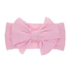 Flickor Headbands Baby Bow Elastic Hairbands Soft Stripe Bow Hårband Tjej Solid Färg Huvudband Tiara Tillbehör YL193