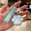 Porte-clés chat patte de chat clé de voiture personnalité en silicone créatif couple pendentif joli sac