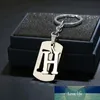 26 English Initial Letters A-Z Stainless Steel Alphabet Key Chain Ring Keychains Car Wallet Handbags Pendant Decor Accessories