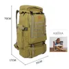 60L grote militaire tas canvas rugzak tactische tassen camping wandelen rugzak leger mochila tactica reizen molle mannen outdoor xa84d 220104