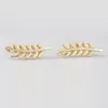 Stud Girls Women Earrings Leaf Ear Climbers Crawlers Gold Silver Color 20mm X 7mm 1 Pair 0361