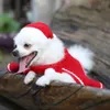 Novo Natal Pet Decoração Pet Roupa Vestido Filhote de Cachorro Cão De Cão De Cão Capa Chapéu Vestido