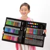 150pcs peinture crayon ensemble eau couleur marqueur stylo crayon pastel à l'huile croquis pinceau enfants enfants dessin outil fournitures 201226