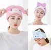 Fashion Women Flannel Bow Hair Band Cartoon Cat Turban Wash Face Makeup Soft Headbands Head Wraps Hair Accessories