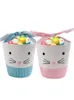 Festives Cute 4 Styles Easter Bunny Tote Bag Rabbit Basket Creative Home Colorful Egg Bucket For Kids Festival Party Gift