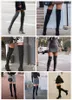 Женщины над коленными ботинками Сексуальная эластичная высокая каблука зима бедра высокие тонкие сапоги моды заостренный носок стрейч кружева длинные сапоги дамы Y200115
