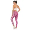 Marken Frauen Mode Legging Rote Lippen Druck Leggins Schlanke Legins Hohe Taille Leggings Frau Hosen LJ201006