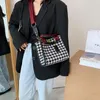 S.IKRR – sacs à bandoulière en toile pied-de-poule pour femmes, sac de grande capacité pour dames, sacs à main et sac à main, grand sac de Shopping, 2021