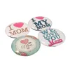 Fridge Magnets Home Decor Round Glass Magnet Refrigerator Sticker Creative I Love Mom Mothers Day Gift